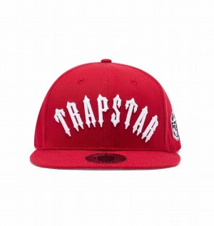 Gorras Trapstar Irongate Arch Snapback Hombre Rojos Blancos | STEVIZ-189