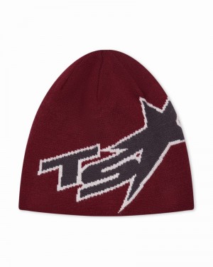 Gorro Trapstar TS Star Hombre Vino | VQFBYM-360