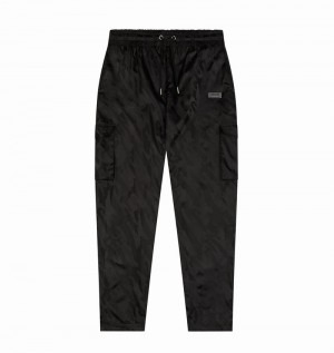 Pantalon Trapstar Irongate T Jacquard Cargos Hombre Negros | VXPWCM-153