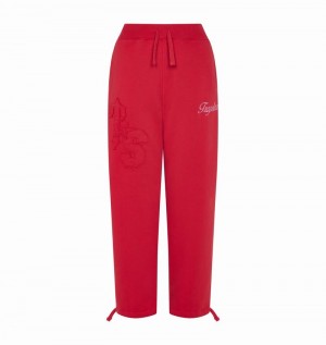 Pantalon Trapstar TS-Star Drawcord Hem Joggers Mujer Rojos | JGUETB-297