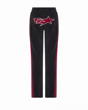 Pantalon Trapstar TS-Star Velour Pista Mujer Vino | XZDMWI-614