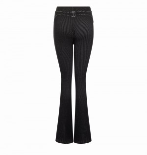 Pantalon Trapstar Two Tone Rib Fitted Trousers Mujer Negros Blancos | DUEGYW-735