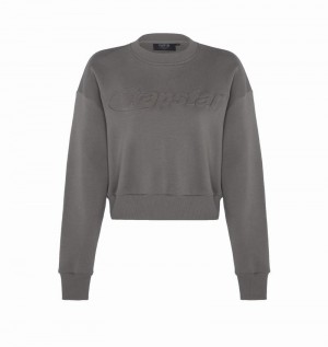 Sudadera Trapstar Hyperdrive Crewneck Mujer Grises | EMFCNK-740