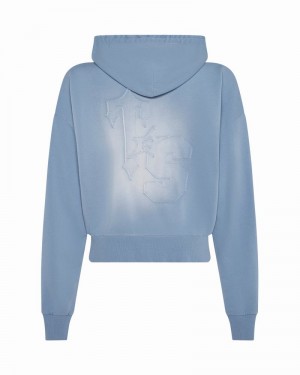 Sudadera con Capucha Trapstar TS Star Applique Mujer Azules Azules | KPQYJC-170
