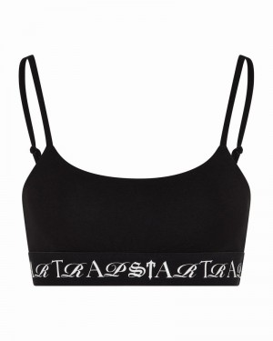 Sujetador Trapstar Script Mujer Negros Blancos | AOILTS-137