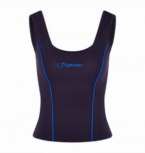 Tops Trapstar Hyperdrive Piping Vest Mujer Azul Marino Azules | LGRMCD-921