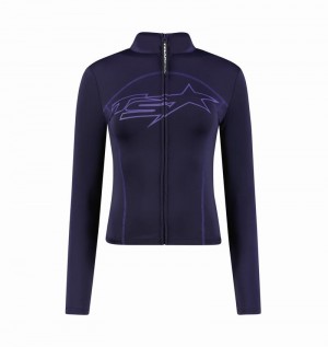 Tops Trapstar TS-Star Zip Mujer Morados | URJDIG-804